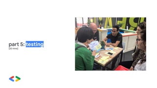 part 5: testing
[20 mins]
 