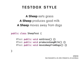 T E S T D OX S T Y L E
SPRINT3R
Siam Chamnankit Co., Ltd., Odd-e (Thailand) Co., Ltd. and Alliance
A Sheep eats grass
A Sheep produces good milk
A Sheep moves away from dogs
 