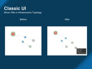 Classic UI
Show VMs in Infrastructure Topology
Before After
 