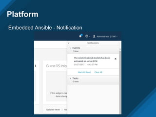 Platform
Embedded Ansible - Notification
 