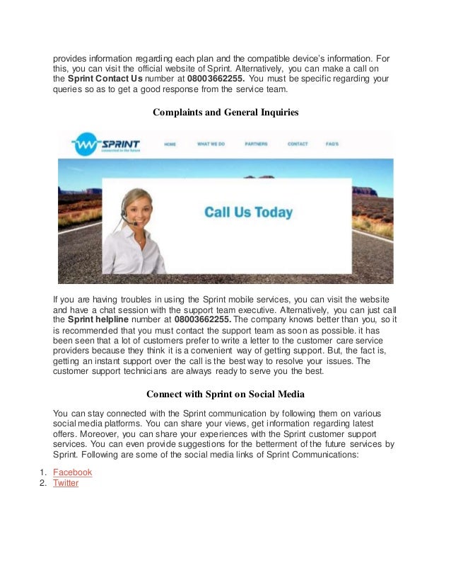 sprint customer serivce