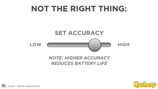 NOT THE RIGHT THING:

                               SET ACCURACY
                   LOW                               HIG...