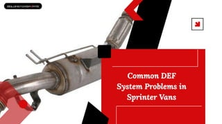 Def Module Dorman Sprinter Sprinter DEF System Problems That Trigger Check Engine or Countdown ...