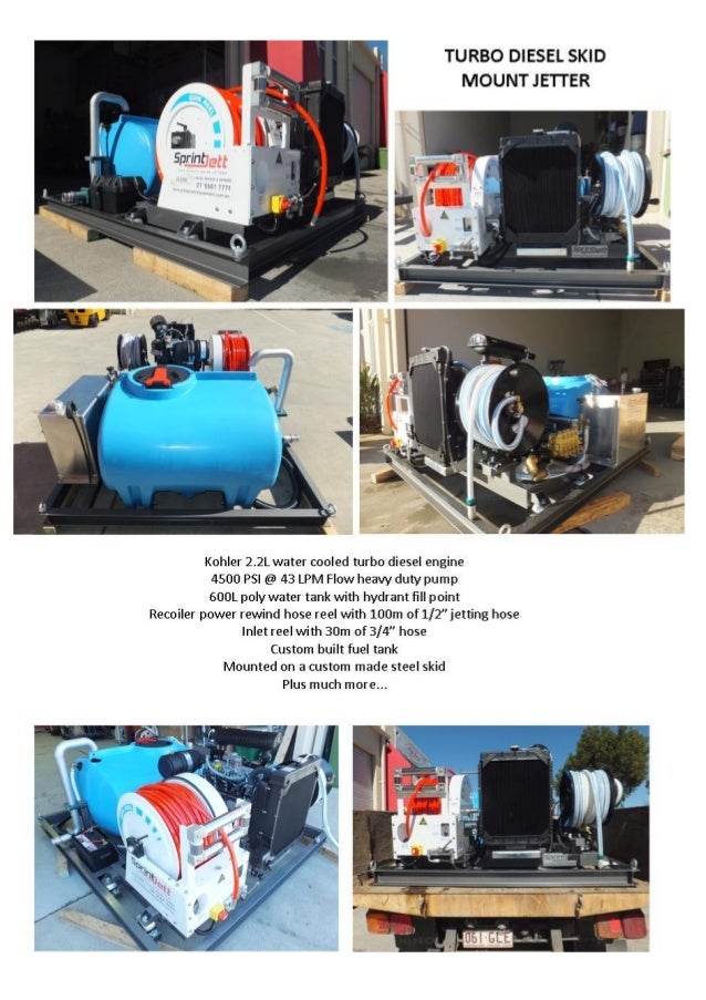 Sprintjett water jetter builds