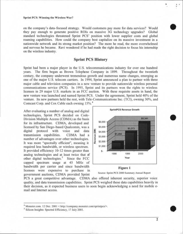 Sprint PCS Strategy Case Study