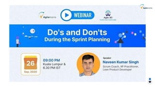 Sprint planning   dos and don'ts presentation by Agilemania
