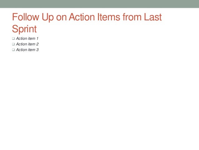 sprint review and planning template action items template
