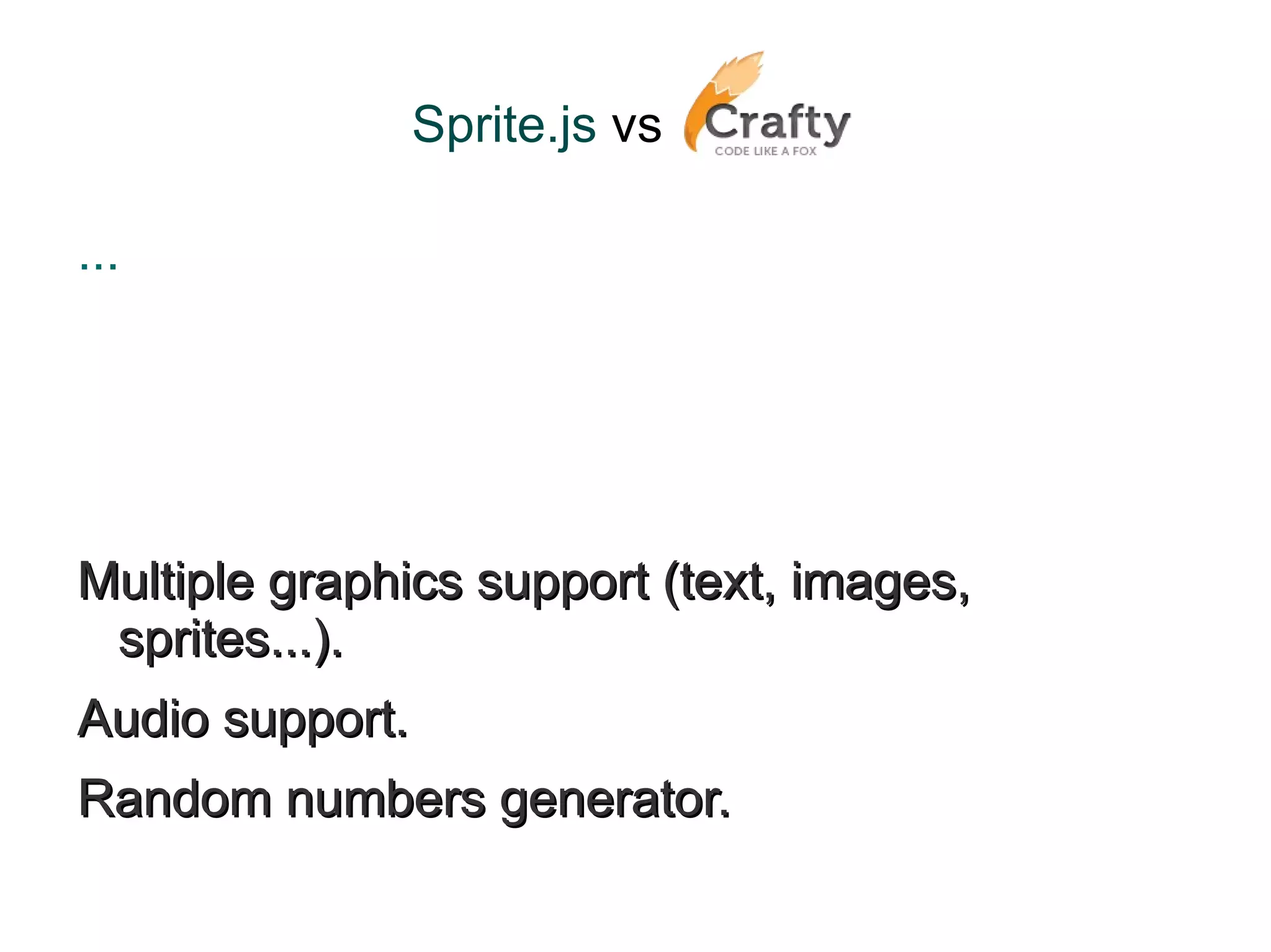 Sprite.js  vs   Dynamic background support. ... 