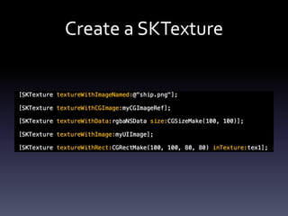 Create	a	SKTexture
 