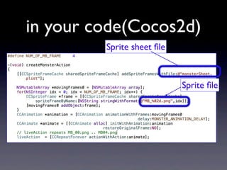 in your code(Cocos2d)
Sprite sheet ﬁle

Sprite ﬁle

 