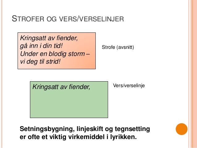 Språklige virkemidler i lyrikken