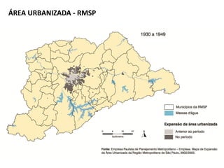 ÁREA URBANIZADA - RMSP
 