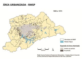 ÁREA URBANIZADA - RMSP
 