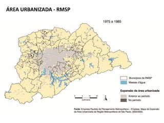 ÁREA URBANIZADA - RMSP
 