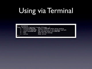 Using via Terminal
 