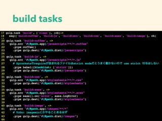 build tasks
 