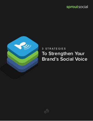 3 S T R AT E G I E S
To Strengthen Your
Brand’s Social Voice
 