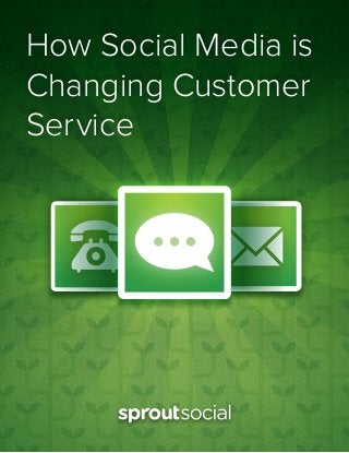 How Social Media is
Changing Customer
Service
 