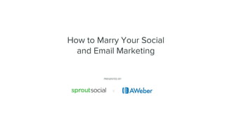 +
&
How to Marry Your Social
and Email Marketing
PRESENTED BY
 