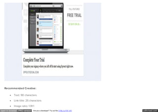 pdfcrowd.comopen in browser PRO version Are you a developer? Try out the HTML to PDF API
Recommended Creative:
Text: 90 characters
Link title: 25 characters
Image ratio: 1.91:1
 