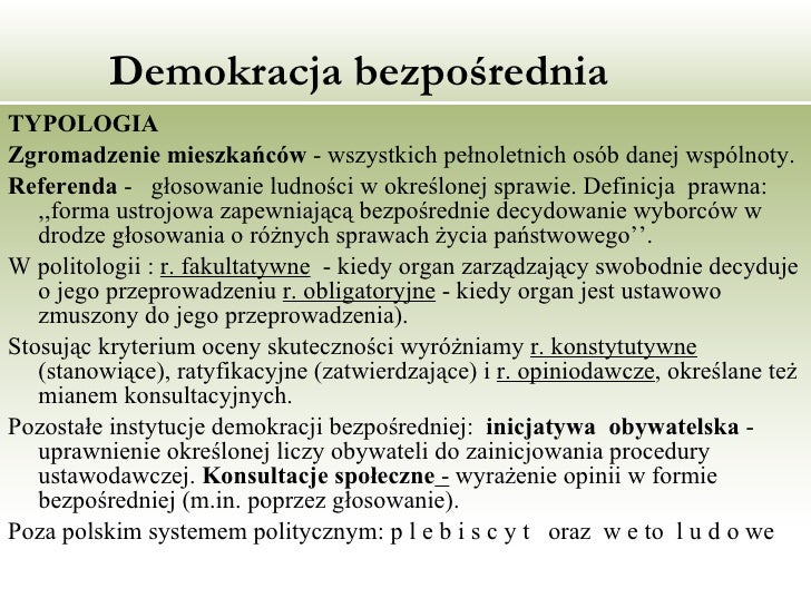 Demokracja Bezpośrednia Co To Jest