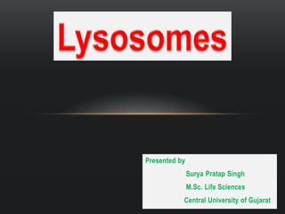 Presented by
Surya Pratap Singh
M.Sc. Life Sciences
Central University of Gujarat

 