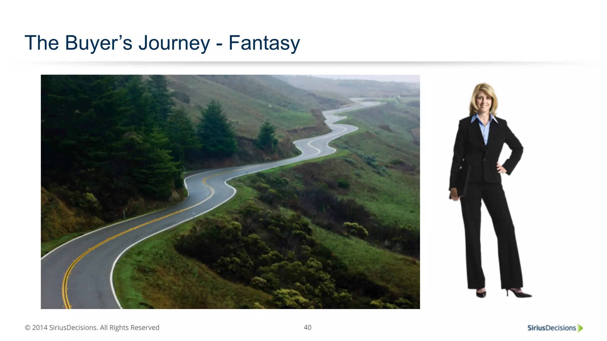 © 2014 SiriusDecisions. All Rights Reserved 
40 
The Buyer’s Journey - Fantasy 
 