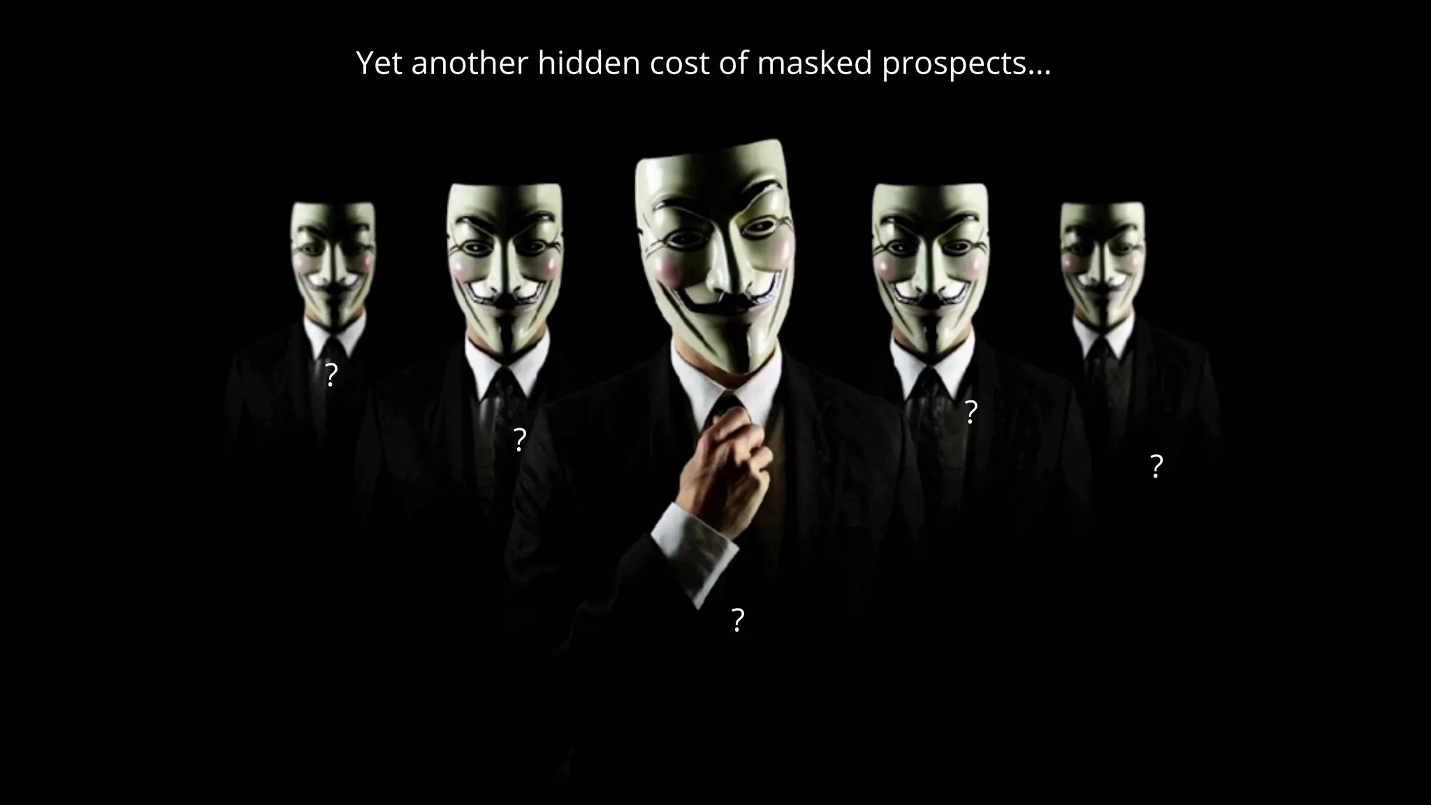 © 2014 SiriusDecisions. All Rights Reserved 
77 
? 
? 
? 
? 
Yet another hidden cost of masked prospects… 
? 
 