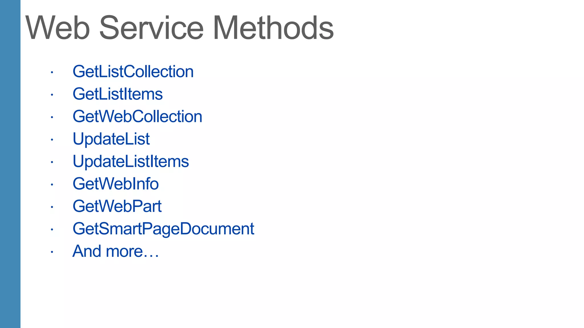 SharePoint Object Model, Web Services and Events | PPT