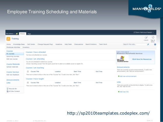 sharepoint employee scheduling