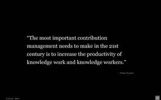 “The most important contribution
management needs to make in the 21st
century is to increase the productivity of
knowledge work and knowledge workers.”
– Peter Drucker
© Unic AG | Seite 6
 