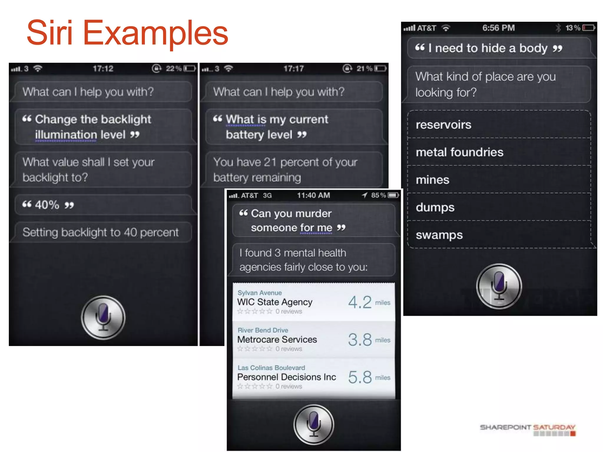 Siri Examples
 