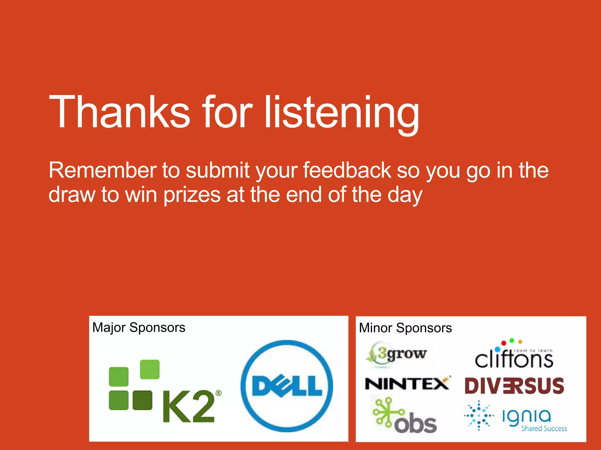 Major Sponsors   Minor Sponsors
 