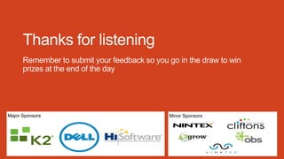 Major Sponsors Minor Sponsors
 