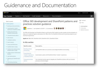 Guidenance and Documentation
 