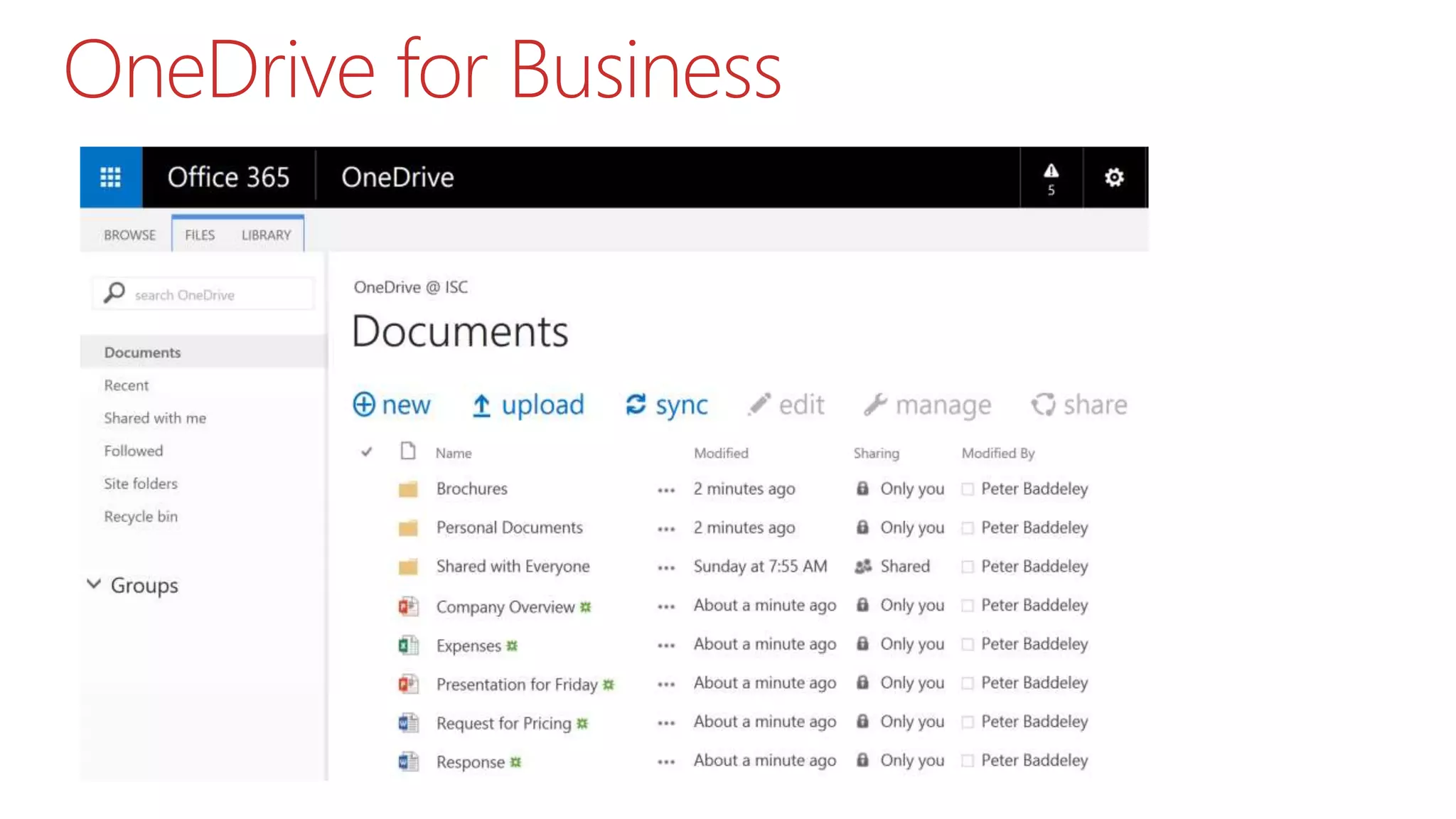 OneDrive for Business
 