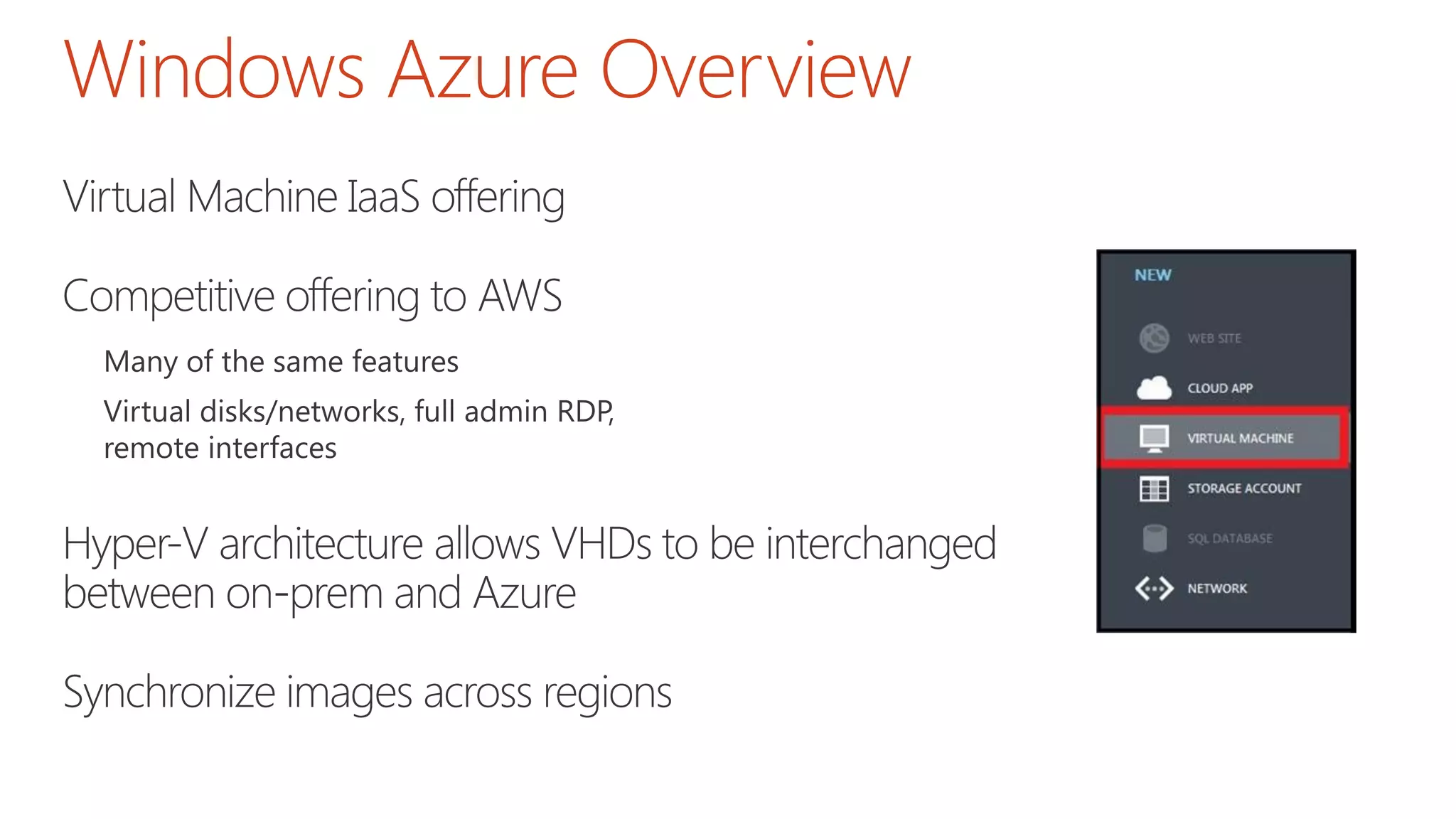 Windows Azure Overview
 