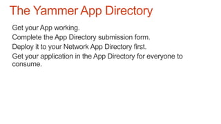 The Yammer App Directory
 