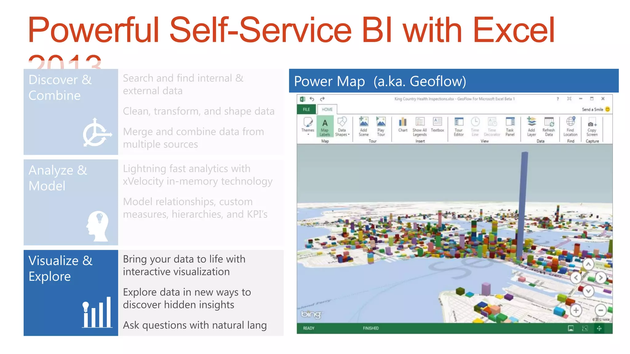 Powerful Self-Service BI with Excel
2013
 