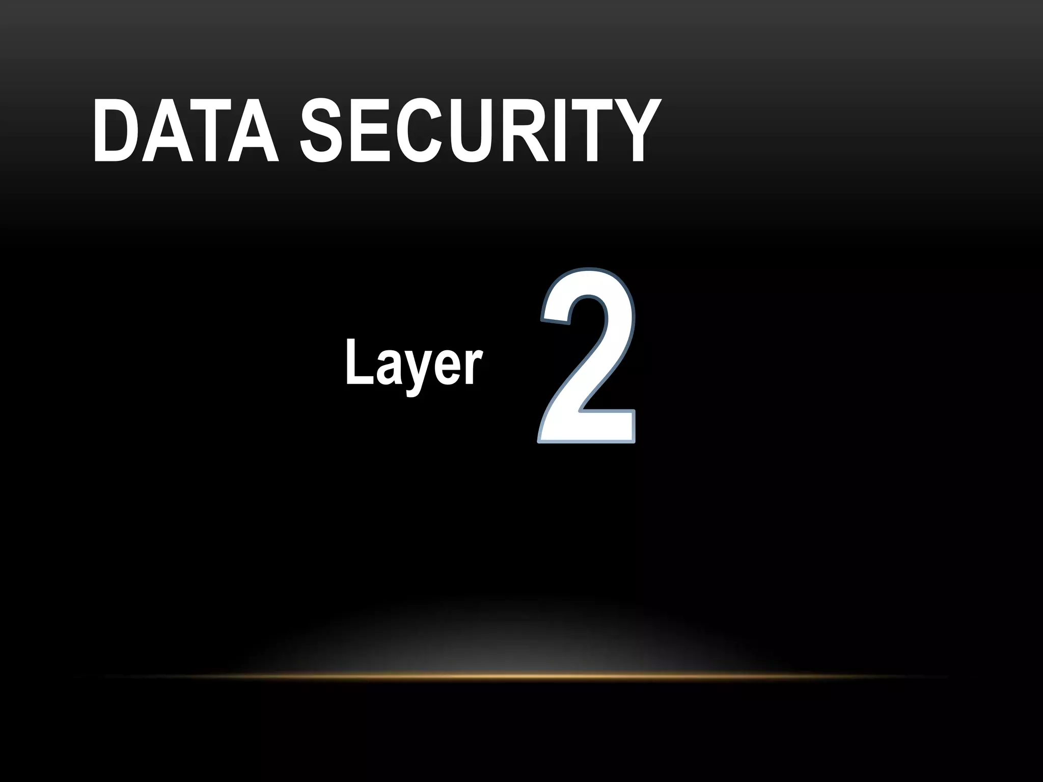 DATA SECURITY

     Layer
 