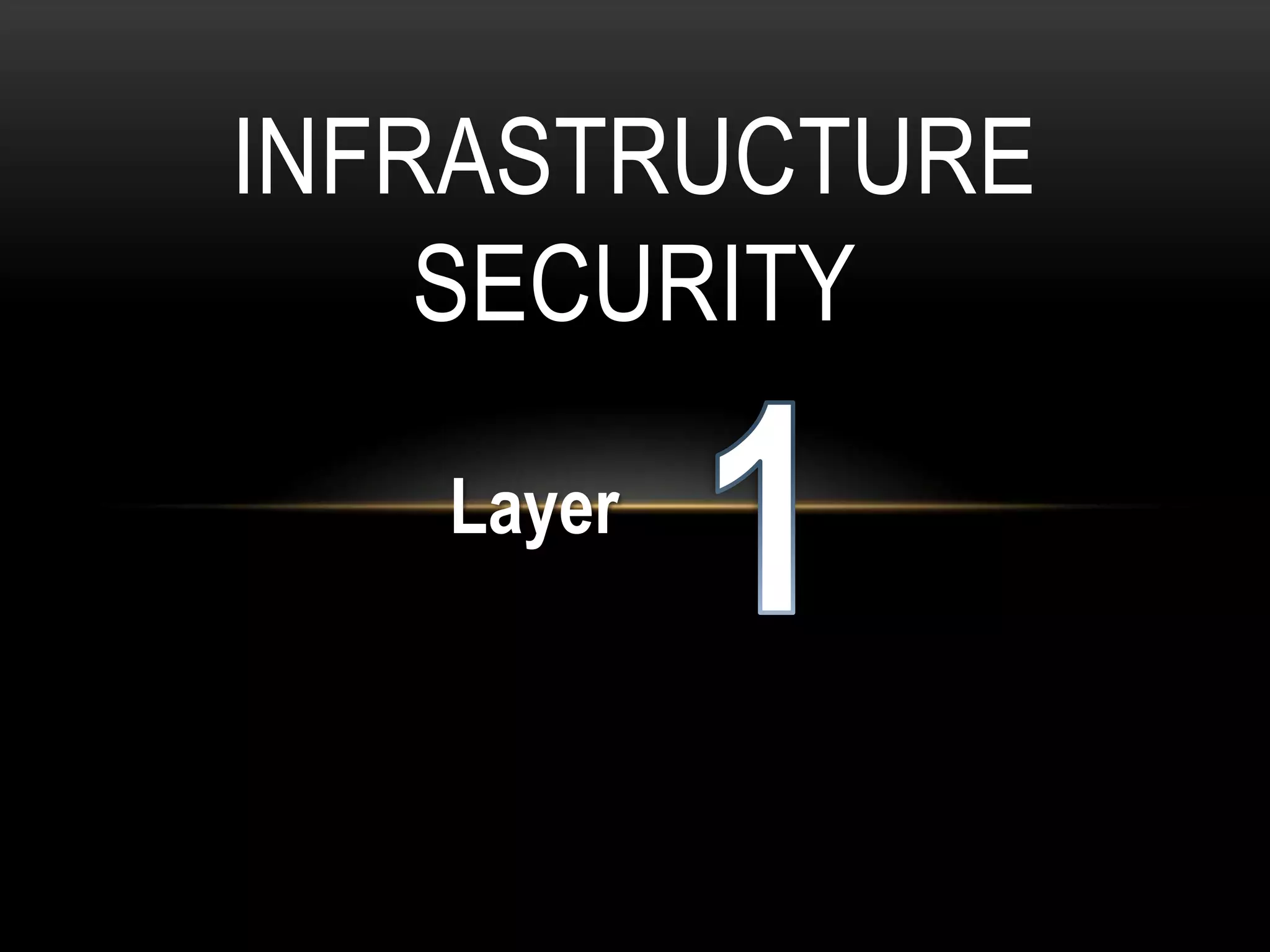 INFRASTRUCTURE
    SECURITY

   Layer
 