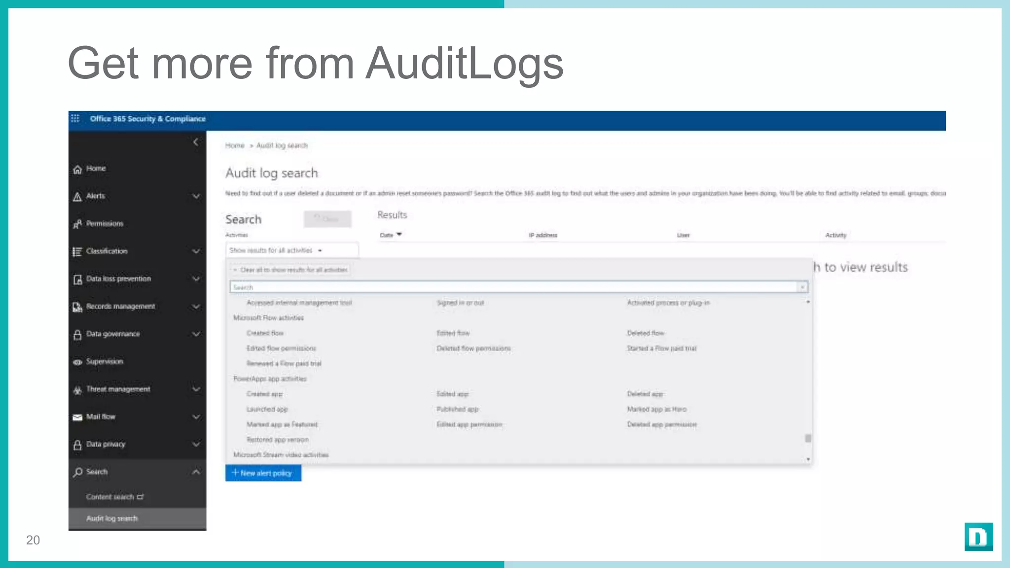 Get more from AuditLogs
20
 
