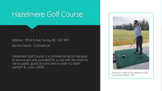 Hazelmere Golf Course
Address: 18150 8 Ave, Surrey, BC V3Z 9R9
Service Sector: Commercial
Hazelmere Golf Course is a comme...