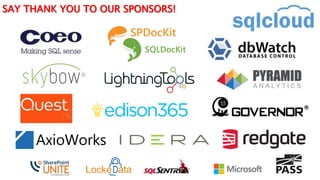 SAY THANK YOU TO OUR SPONSORS!
 