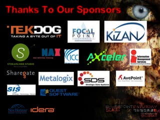 Thanks To Our Sponsors
 