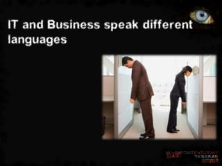 IT and Business speak different
languages
 
