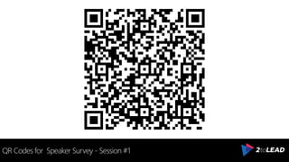 QR Codes for Speaker Survey - Session #1
 