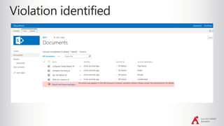 June 2017 #SPSDC
@jayleask
Violation identified
 