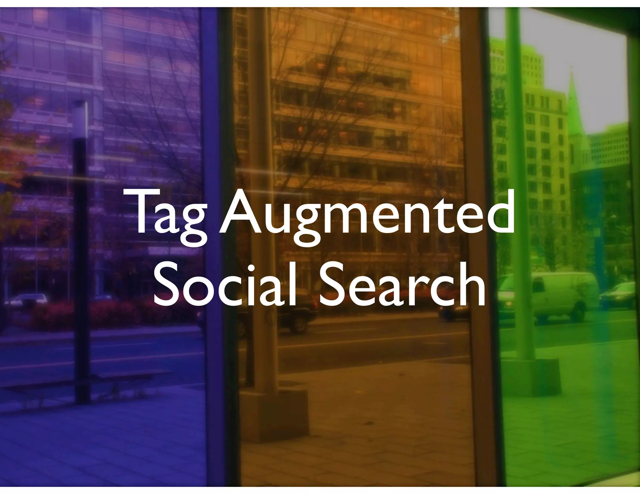 Tag Augmented
 Social Search
 
