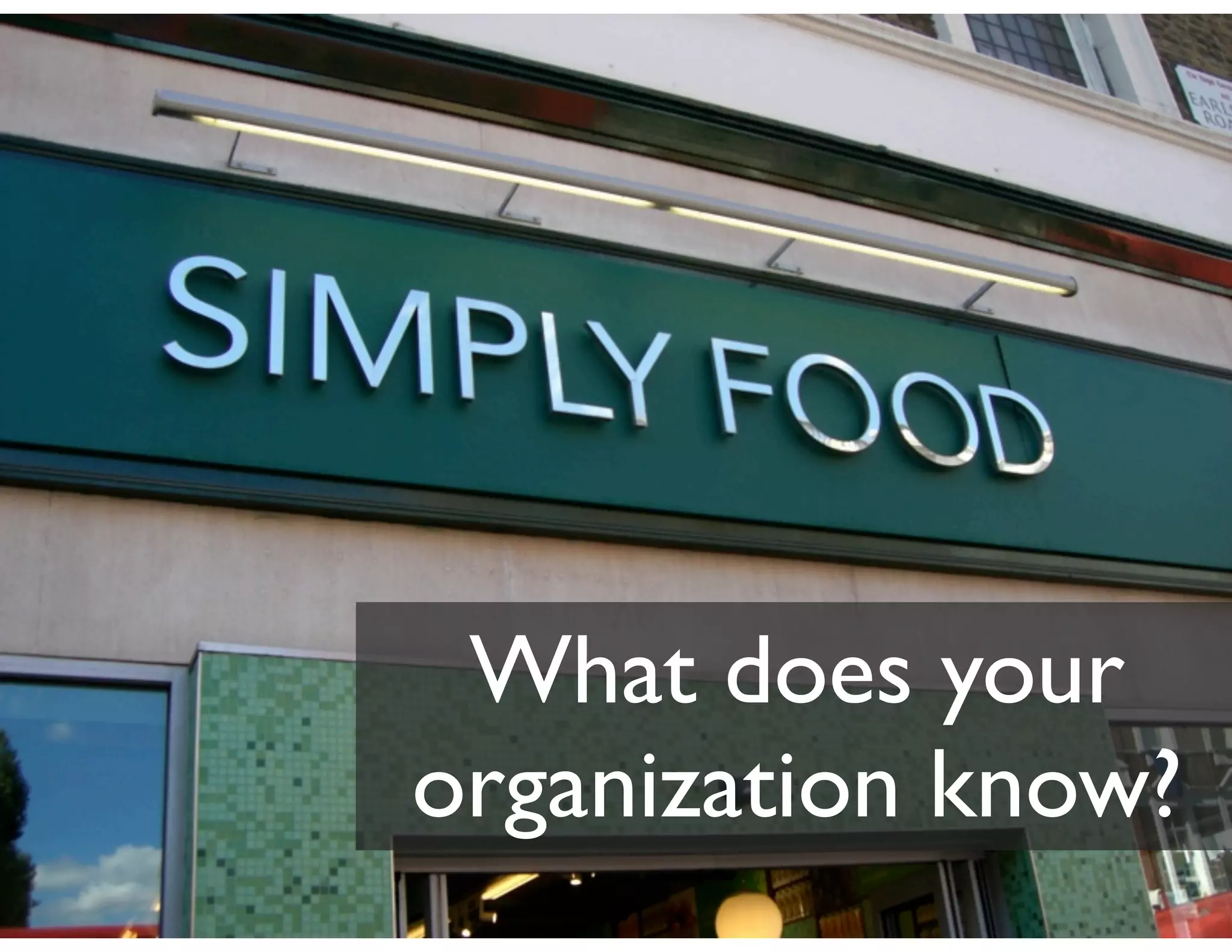 What does your
  organization know?
InfoCloud Solutions, Inc. - 2010
 